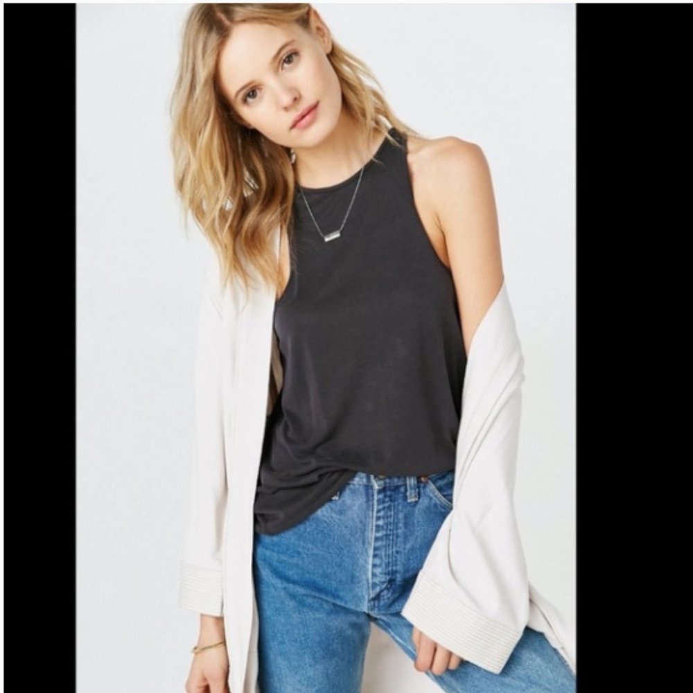 Urban Outfitters Silence + Noise Lizzy Cupro Jax Racerback Tank Top S